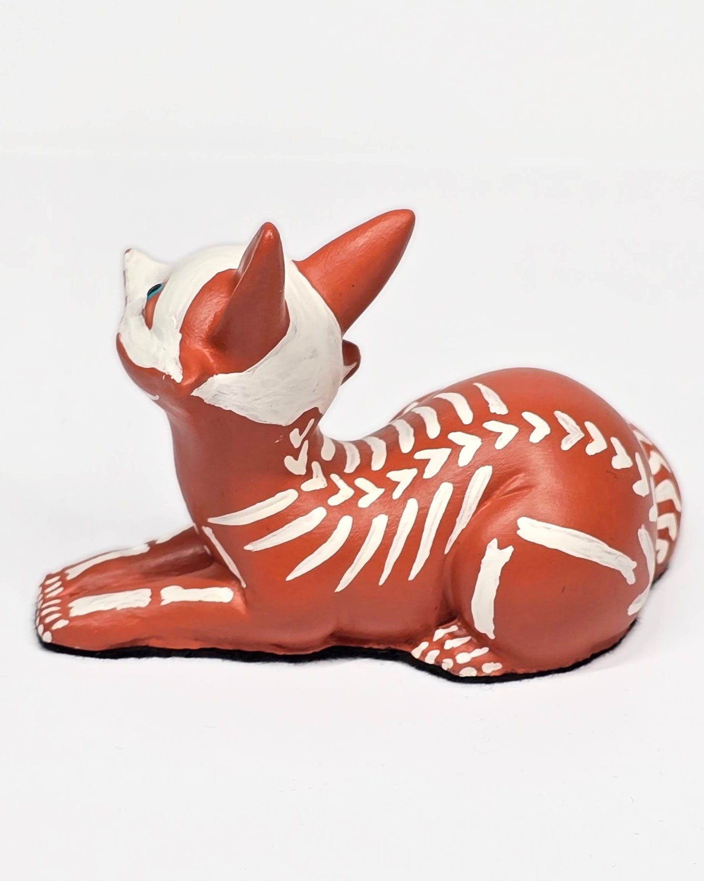 Skeletal design of a fox on a white background