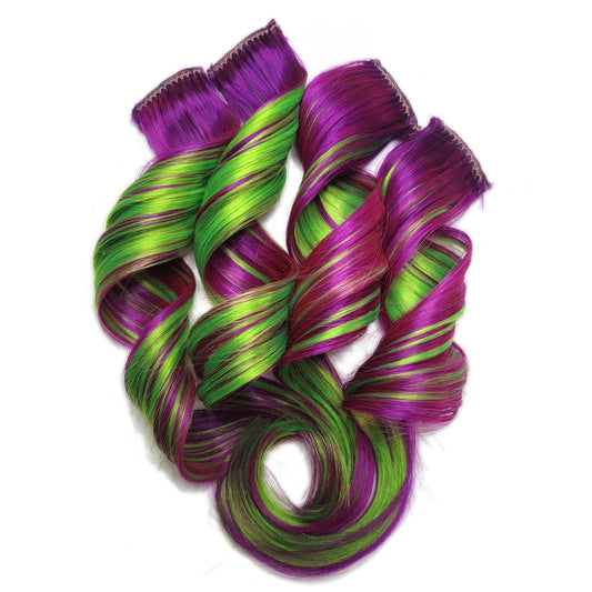 12 inch Violet Whispers Clip in Human Hair Extensions (Ready to Ship)