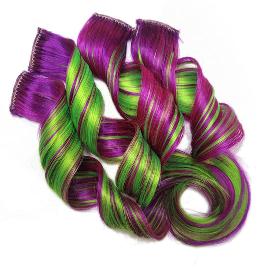 Violet Whispers Clip in Human Hair Extensions