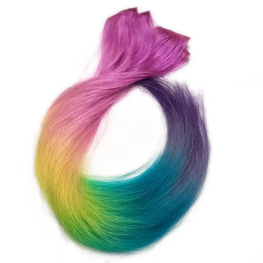 pastel rainbow hair