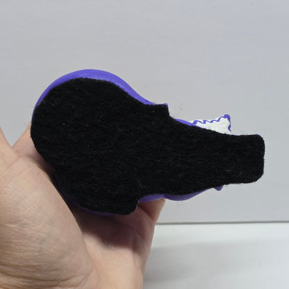 Purple fox kit figure with scratch free felt bottom
