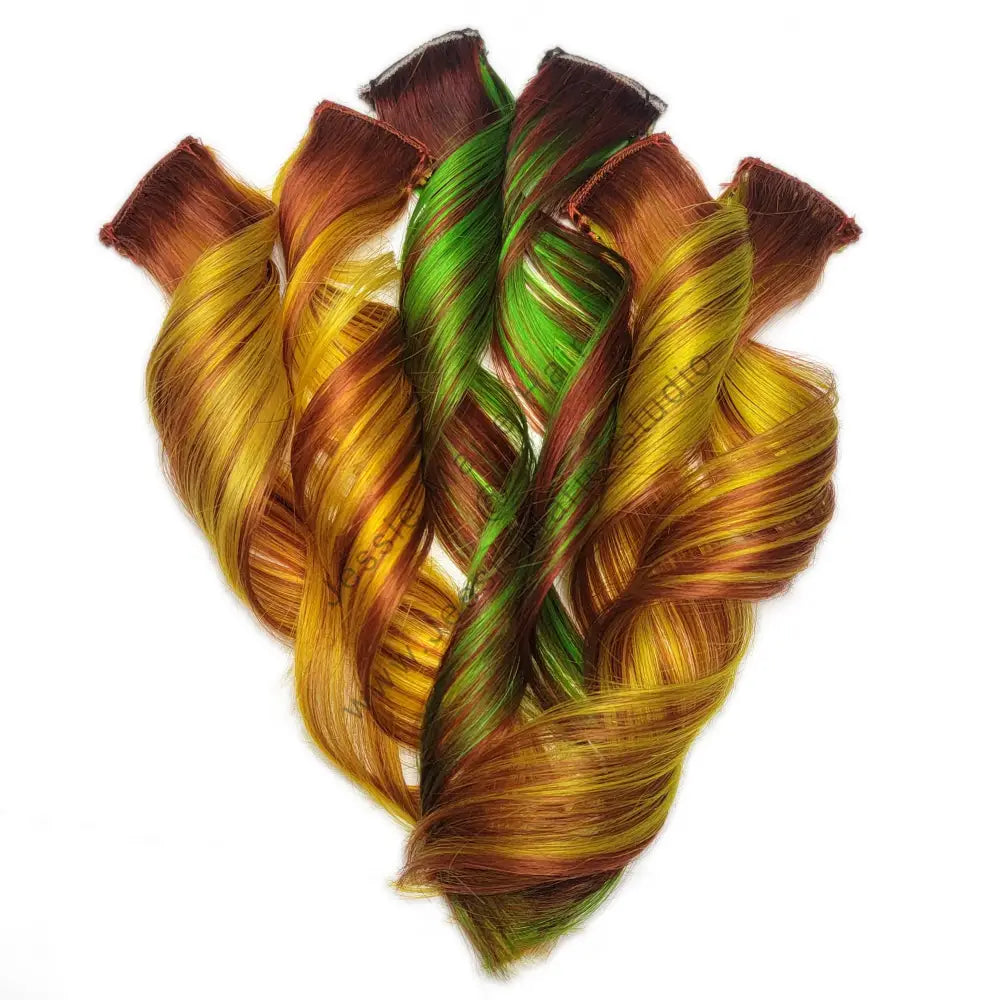 autumn fall colorful hairstyles - sunflower hair