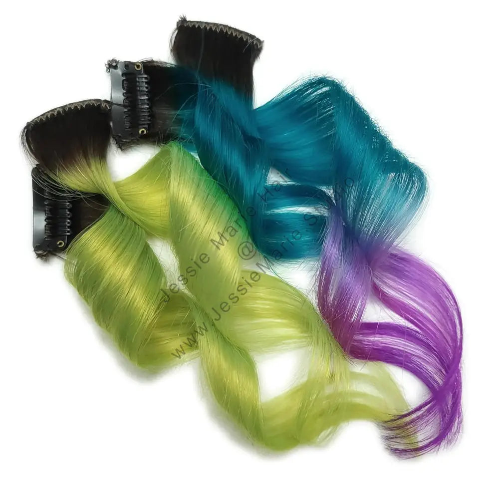 custom colored clip in human hair extensions