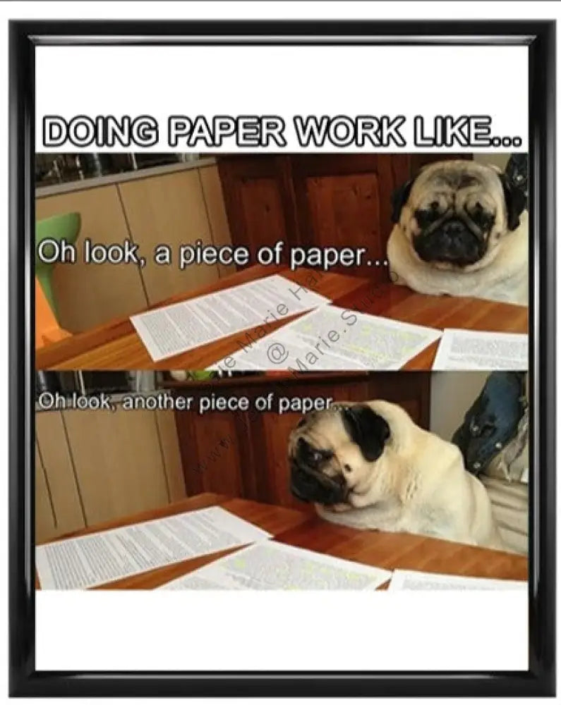 Doing Paperwork Meme Poster 16 X 20 Inches