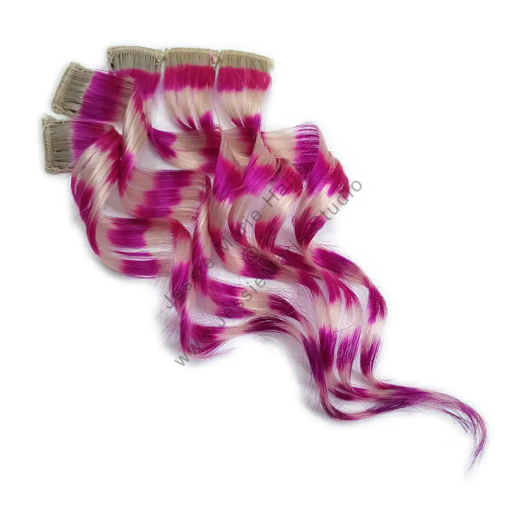 racoon tail clip in coontail striped human hair extensions