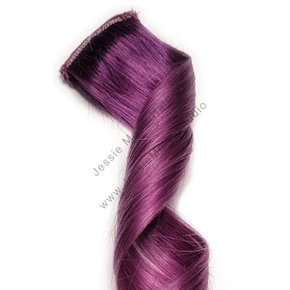 violet purple clip in human hair extensions