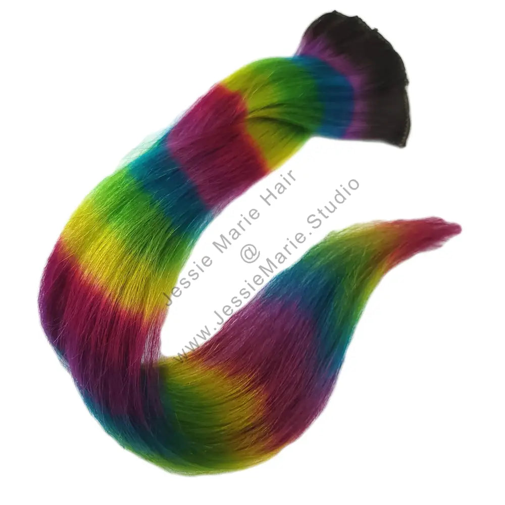 prism multicolored rainbow clip in highlights for hairstyles