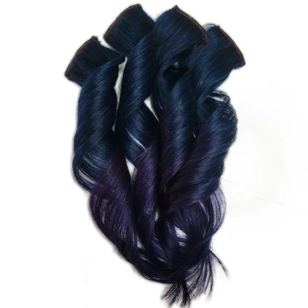 dark blue and purple ombre hair