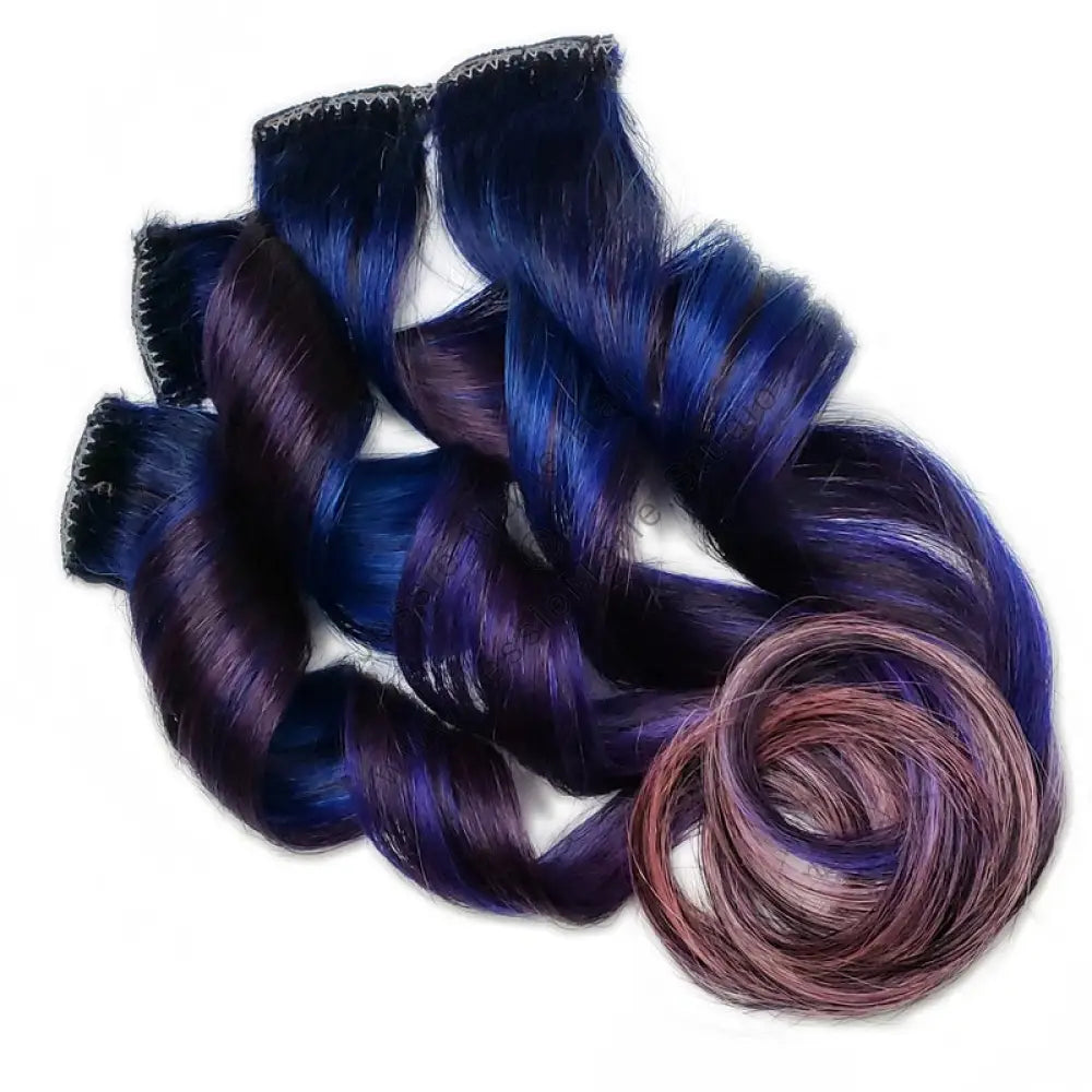 Purple Blue Pink Ombre Human Hair Extensions made with the best quality, thick Double Drawn Remy Human Hair 