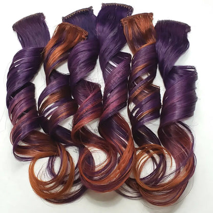 purple and copper orange ombre hair