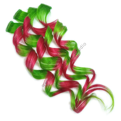 christmas colored clip in hair extensions