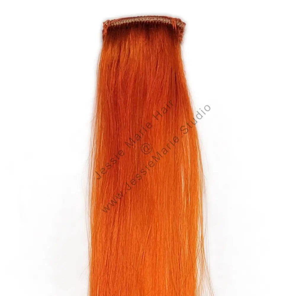 Pumpkin Orange Colored Human Hair Extensions