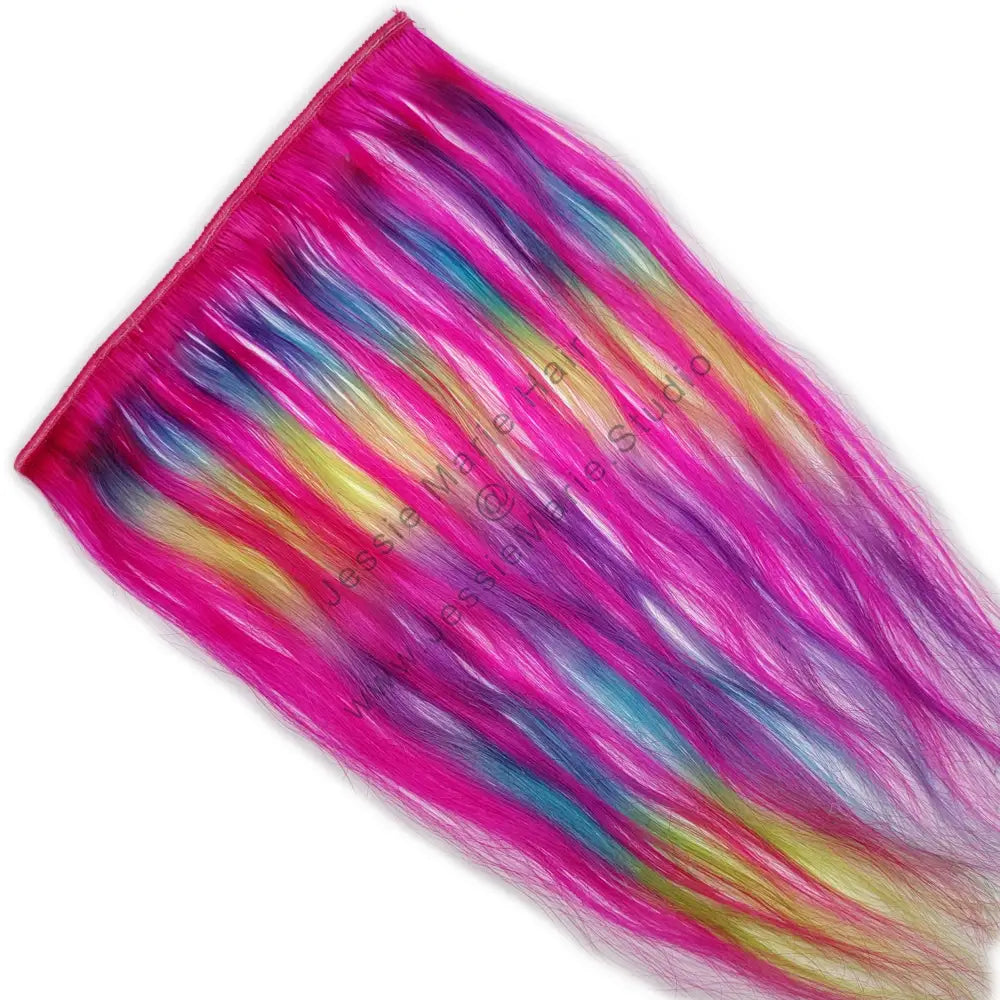 Rainbow Punk 8’ / No Root Color Hair Extensions