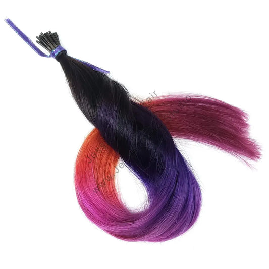 purple pink orange sunset ombre hair