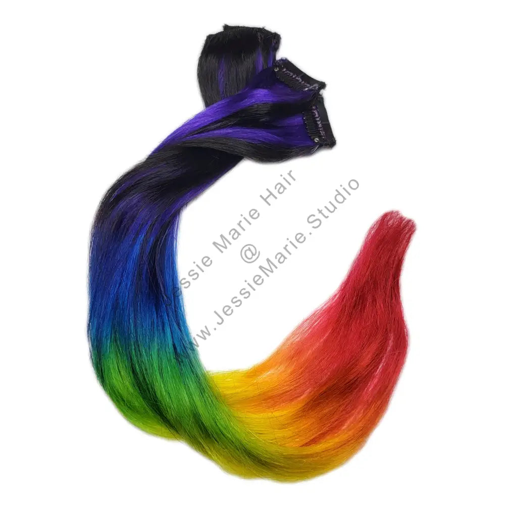 purple rainbow hair