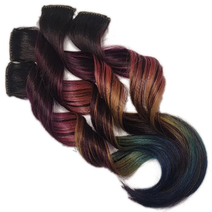 rainbow human hair extensions
