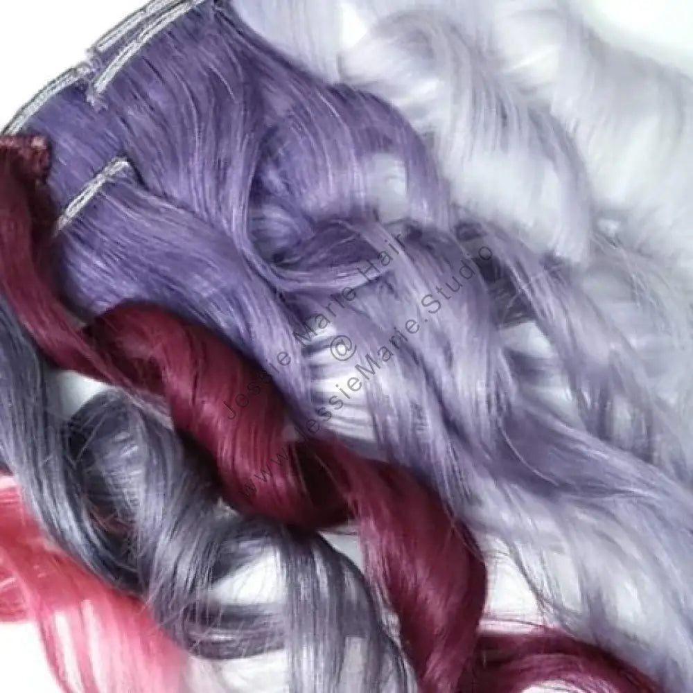 pastel purple and red hair