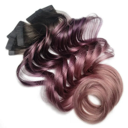 purple and pink ombre hairstyle